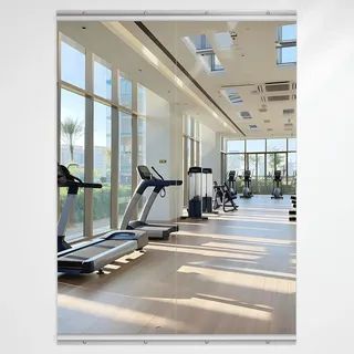 Hasipu 2PCS Ganzkörperspiegel 140x52cm, Spiegel Fitnessraum groß, Wandspiegel Spiegel Tanzspiegel, Gehärtetes Glas Rahmenlose für Garage, Fitnessstudio, Zuhause Yoga
