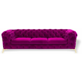 JVmoebel Sofa, Sofa 3 Sitzer Design Sofas Polster Couchen Leder Relax Sitz Möbel lila