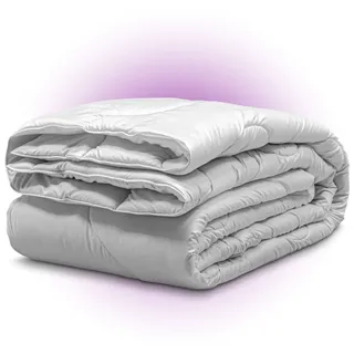 New Way Ganzjahresdecke 240x220 cm | Warme und Atmungsaktive Allergiker Bettdecke - Weiß
