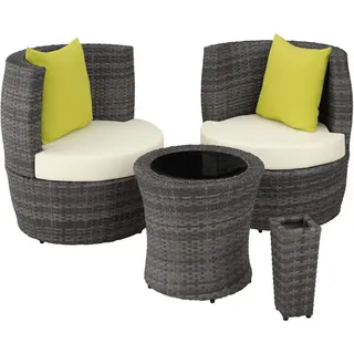 Tectake Nizza Set 4-tlg. Grau