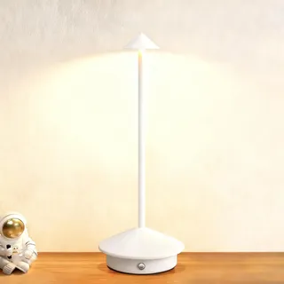 Maimeili Kabellose LED Touch Tischlampe Akkubetrieben Portabel Licht Dimmbar Minimalistisches Design für Restaurant Paar Abendessen Schlafzimmer Terrasse Außen Picknick