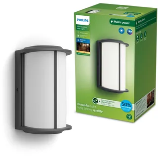 Philips Wandleuchte LED spritzwassergeschützt 2700K 800lm Anthrazit