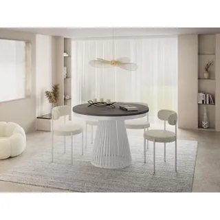 WFL GROUP Esstisch Ø 100 cm grau