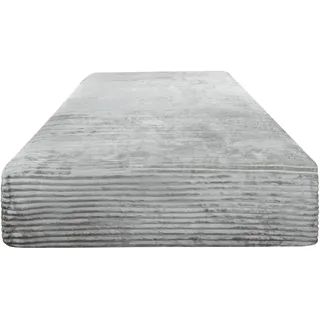 ASPERO Spannbettlaken Flanell 90-100 x 200 cm grau