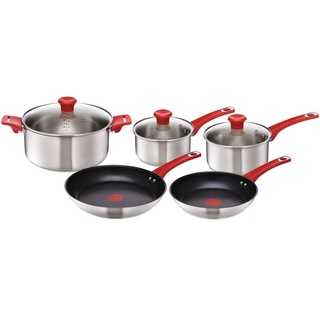 Tefal by Jamie Oliver Mainstream Set Edelstahl Red Collection H801S5