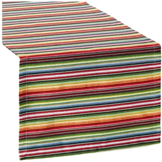 sander table + home Tischdecke Tischläufer "Strip", Streifen bunt 40 cm x 100 cm