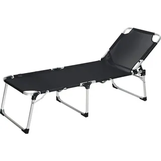 Trendline De Luxe XL Dreibeinliege 214 x 70 x 45 cm schwarz