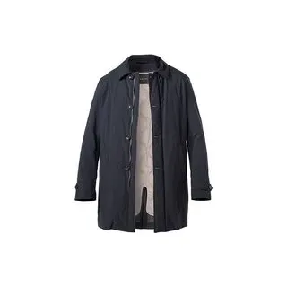 bugatti Herren Mantel blau unifarben, blau, NOS