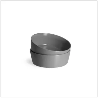 Springlane Geschirr-Set Sweet Scandi, Keramik, in verschiedenen Ausführungen und Sets, 2 Personen, Keramik, 2er-Set Suppenteller, spülmaschinen-, backofen- & mikrowellengeeignet grau