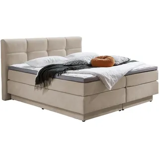 Roller Boxspringbett 160 x 200 cm H2/H3 Beige