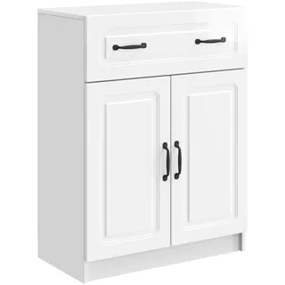 vidaXL Sideboard 66 x 87 x 34,5 cm Hochglanz Weiß