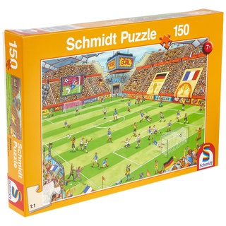 Schmidt Spiele 56358 Football Finale im Fußballstadion, Kinderpuzzle, 150 Teile, Bunt