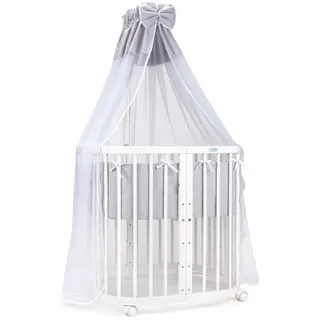 Waldin Babybett 7in1 Grau/Weiß 73 x 123 cm