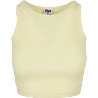 URBAN CLASSICS Cropped Rib Top Gelb XL
