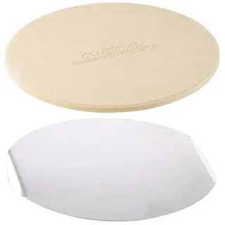 Cucina di Modena Pizzastein Ø 26 cm Aluminium grau