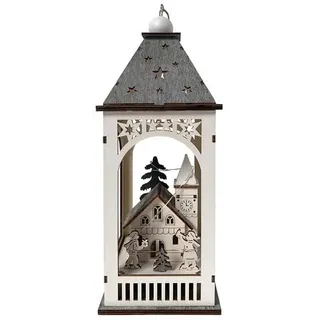 HTI-Living Weihnachtsdeko Laterne mit Kirche Weihnachtsdeko Laterne mit Kirche