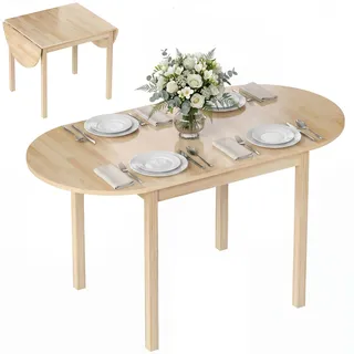 Homcom Küchentisch 70 x 75 x 140 cm naturbelassen/beige