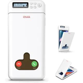 iDiskk Handy-Sperrbox mit Timer, Handy-Safe für iPhone, Android & mehr - Weiß