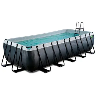 EXIT TOYS Black Leather Pool 540 x 250 x 122 cm schwarz inkl.Sandfilteranlage