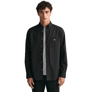 GANT Regular Fit Popeline Hemd - schwarz XL