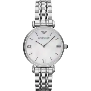 Emporio Armani Uhr AR1682 Quarz Edelstahl 32mm silberfarben 3 bar wasserdicht