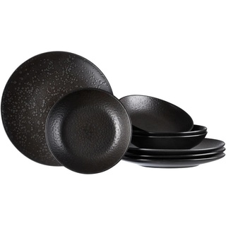 Ritzenhoff Breker Tafelservice Kitwe, Schwarz, Keramik, 8-teilig, Essen & Trinken, Geschirr, Geschirr-Sets, Tafelservice