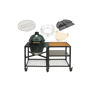 Large Frame Paket   , Holzkohlegrill - grün, Ø 46cm