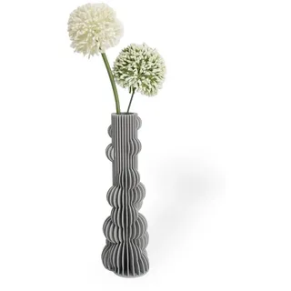 Shapes - Decorations Dekovase Bubble Two - Exclusive by Martin Žampach, Vase, 10 Farben (Einzelmodell, Vase mit Borosilikatglas zur Nutzung mit Wasser), Wasserdicht; Leichte Struktur innerhalb des Materials (Rillung) grau