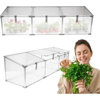 Grindi Frühbeetaufsatz - Mini Gewächshaus Magnolia III 180x51x51 cm - Gewächshaus klein Balkon - Garten Polycarbonat - Hochbeet Balkon Treibhaus - Frühbeetkasten - Laarbeek Mini
