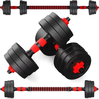 20-kg-hantelset (2 X 10 Kg + Hantelstange)