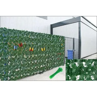 Künstliche Hecke Hecke Wanddekoration 1m50x4m/4.92 x 13.12ft,In verschiedenen Größen erhältlich,Efeu Sichtschutz Outdoor,Künstlicher Efeu Sichtschutz,Dunkelgrüne Sichtschutzhecke
