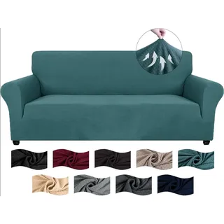 【3 € Rabatt ab 10 €】YSTYLE Stretch-Sofahusse, Couchbezüge für Sofa, Möbelschutz für Sofa mit elastischem Gummizug unten, 3-Sitzer, SJ, Turquoise