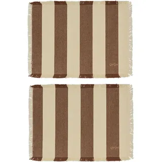 Toppu Tischsets, braun-beige, 2 St.