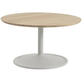 Muuto Soft Couchtisch, Ø 75 cm, eiche massiv / grau