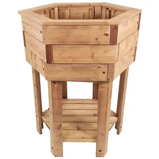 NATIV Pflanzkasten aus Holz 6eckig, 80 cm