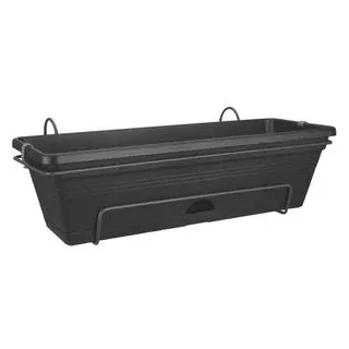 elho Green Basics Trough Allin1 50 cm schwarz inkl. Halterung