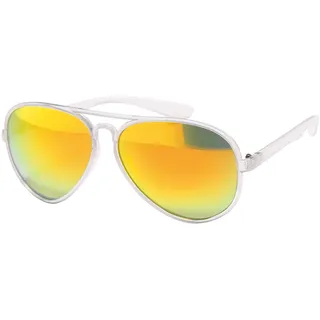 BEZLIT Damen Sonnenbrille Rundglas Designer Rot Weiß - Einheitsgröße