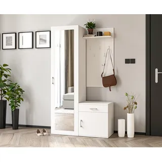 ax living Garderobenschrank AX Living 100 x 180,5 x 35 cm Weiß/Kiefer
