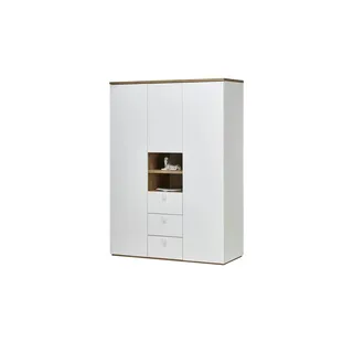 Composad Kleiderschrank 3-türig 150 x 210 x 60 cm Weiß
