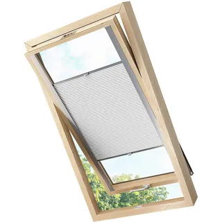 DACHFENSTER PLISSEE FALTROLLO Thermo VERDUNKELND Weiss Sand Cappuccino HELLGRAU DUNKELGRAU Beere HELLGRÜN DUNKELGRÜN BLAU PASSEND FÜR VELUX FAKRO (FAKRO 78x118 Weiss)