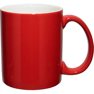 Sandra 34 cl roter (innen weißer) Kaffeebecher Keramikbecher (12 Stück)