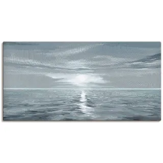 Wandbild ARTLAND "Eisblaues Meer" Bilder Gr. B/H: 150 cm x 75 cm, Leinwandbild Gewässer, 1 St., blau Kunstdrucke als Alubild, Outdoorbild, Leinwandbild, Poster, Wandaufkleber