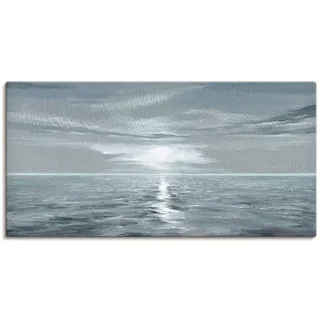 Wandbild ARTLAND "Eisblaues Meer", blau (farbe bild(er): blau), B:150cm H:75cm, Bilder, als Leinwandbild, Poster in verschied. Größen