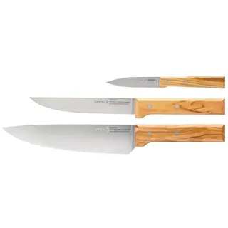 Opinel PARALLELE TRIO Messer-Set, Küchenmesser, Silber, Mehrfarbig