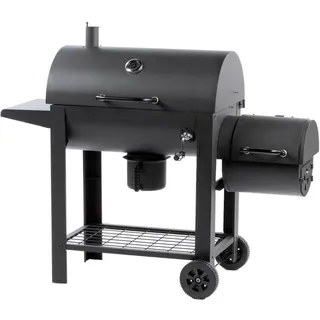 Fieldmann - Holzkohlegrill mit Smoker schwarz - Schwarz