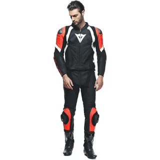 Dainese Avro 4 2-tlg. matt-schwarz/neon-rot/weiß 52