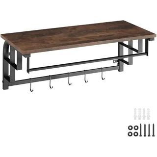 Tectake Wandgarderobe Westwood 66 x 30 x 27 cm Braun