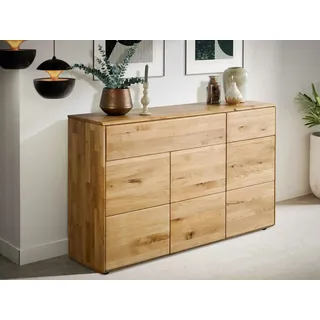 Casamia Sideboard Sideboard Kommode 149x89x40cm Anrichte Bari Massivholz Wildeiche natur beige