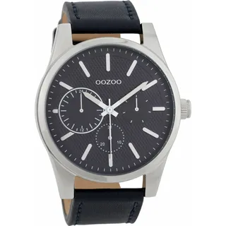 Oozoo Herren Armbanduhr Lederband nightblue Ø45mm 9618 neu