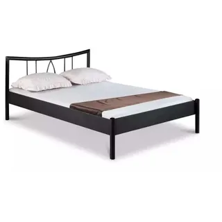 BedBox Metallbett Hanna, Metallbett mit klassischem Kopfteil und stabilem Rahmen schwarz